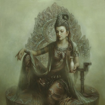 Avalokitesvara Goddess - картины художника Zeng Hao.