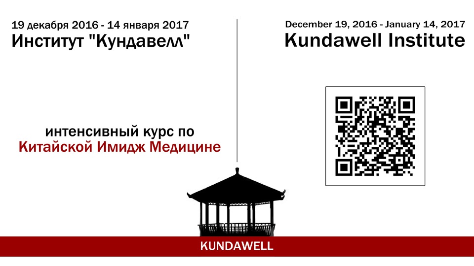 Интенсивный курс изучения Китайской Имидж Медицины в Институте "Кундавелл" (19 декабря 2016 - 14 января 2017)